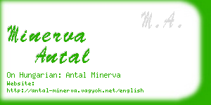 minerva antal business card